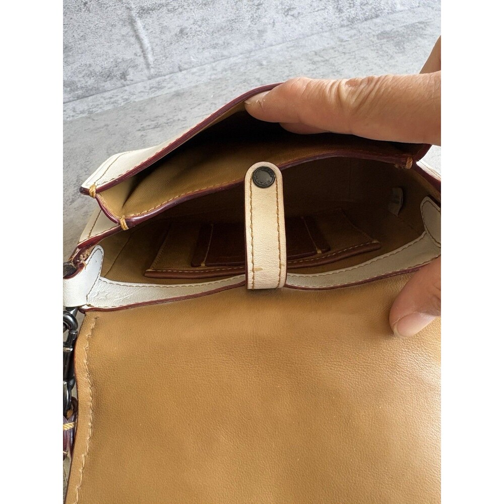 Coach 1941 Saddle 17 With Western Rivets in White/ Chalk Leather Crossbody Bag - Picture 8 of 8
